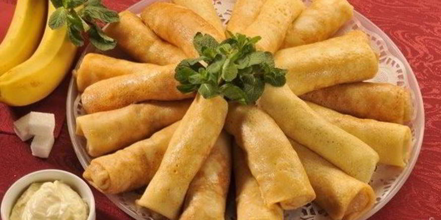 Рецепт блинчиков с банановой начинкой