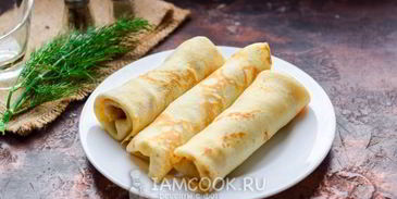 блинчики с ливерной колбасой