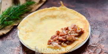 блинчики с ливерной колбасой