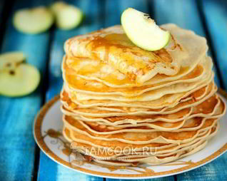 Блинчики с тертым яблоком