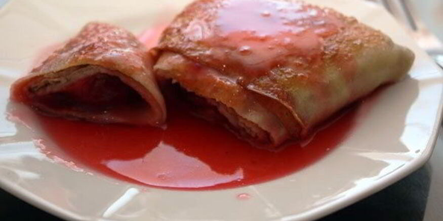 Рецепт блинчиков со сливами