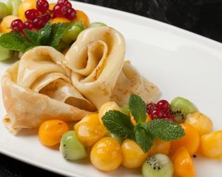 Блины Букет из роз