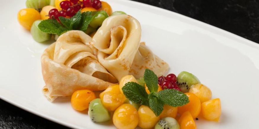 Рецепт блинов букет из роз