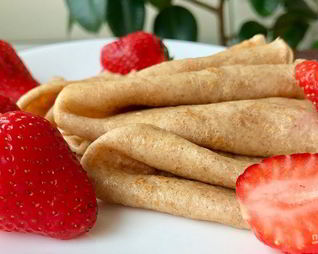 Блины из цельнозерновой муки на молоке