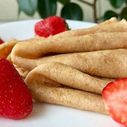 Блины из цельнозерновой муки на молоке