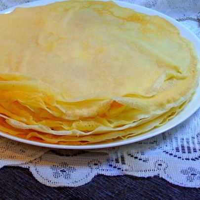 Блины на двух видах молока