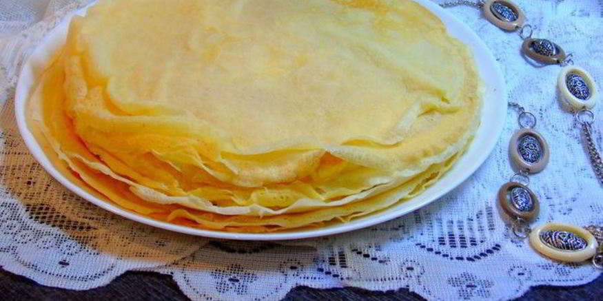 Рецепт блинов на двух видах молока