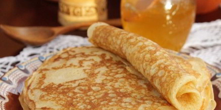 Рецепт блинов на топленом молоке