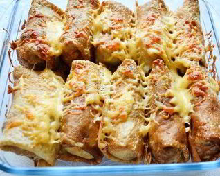 Блины по-итальянски с грибами и сыром