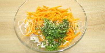 блины с курицей и морковью по-корейски