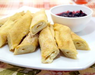 Блины с творогом Сливочные