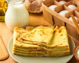 Классические блины на молоке