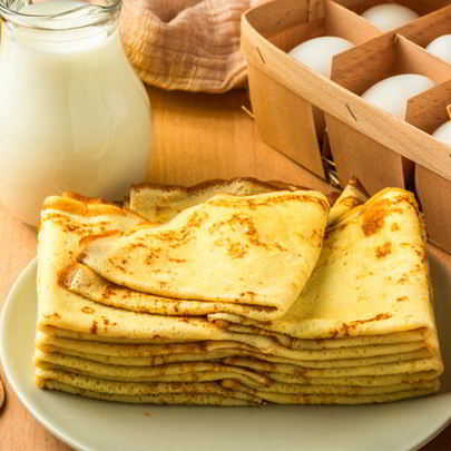 Классические блины на молоке