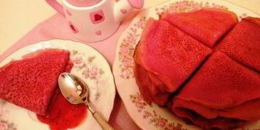 розовые блинчики с грейпфрутом