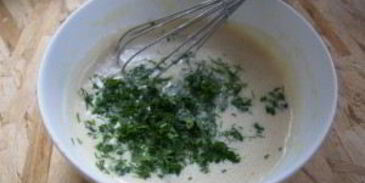 сырные блины с зеленью