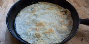 сырные блины с зеленью