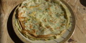 сырные блины с зеленью