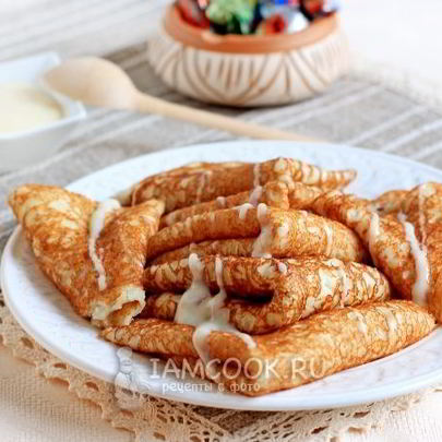 Толстые блины на простокваше