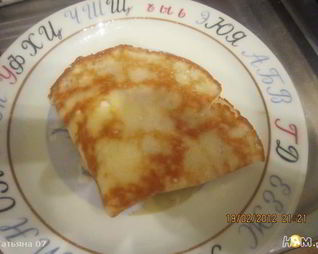 Тонкие блинчики на кефире