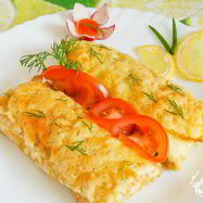 Рецепт Яичных блинчиков с курицей и грибами