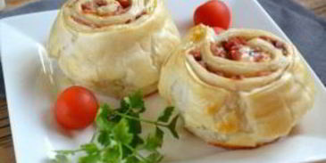 булочки из слоеного бездрожжевого теста