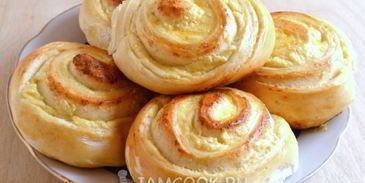 булочки с творогом