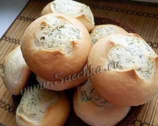 Булочки с укропом
