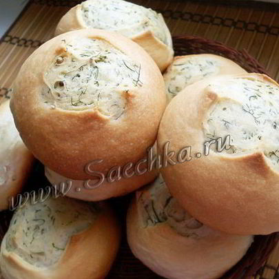 Булочки с укропом