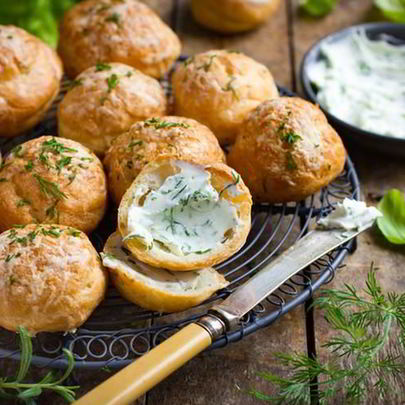 Мини-булочки с творожной начинкой