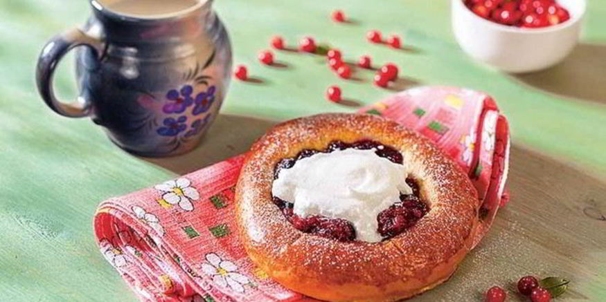 Рецепт ватрушки с брусникого