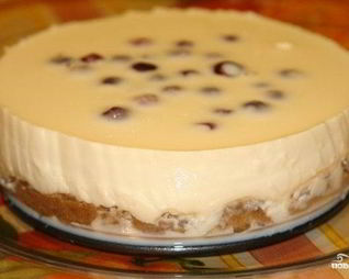 Чизкейк из творога без выпечки с желатином