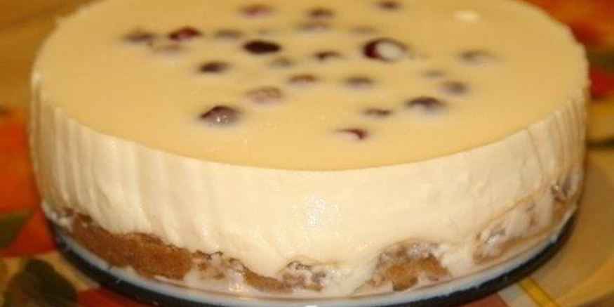 Рецепт чизкейка из творога без выпечки с желатином