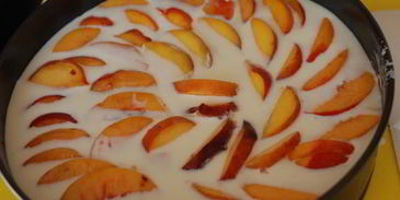 чизкейк персики в облаках