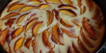 чизкейк персики в облаках