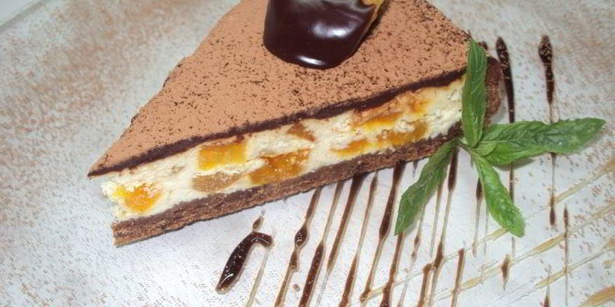 Рецепт чизкейка с белым шоколадом, курагой и ромом