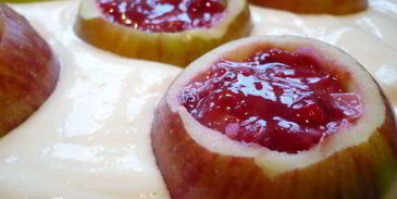 чизкейк с печеными яблоками