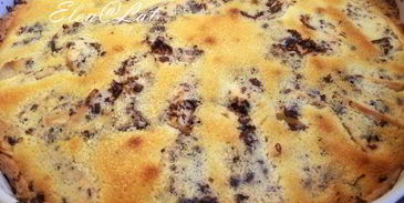 чизкейк с яблоками и темным шоколадом