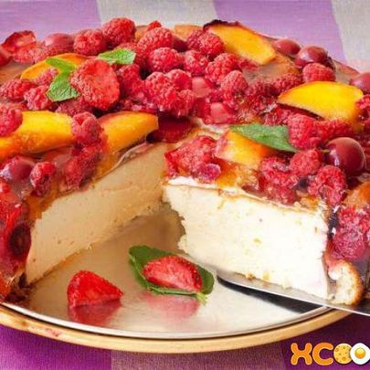 Домашний чизкейк с творогом и желе