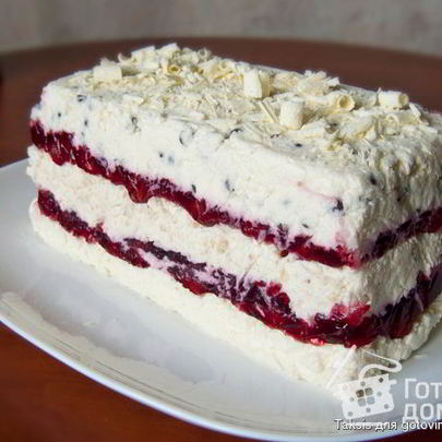 Холодный чизкейк с вишней