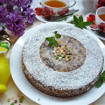 Лимонный чизкейк с марципаном и маком