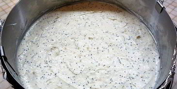 лимонный чизкейк с марципаном и маком