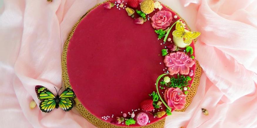 Рецепт малинового чизкейка