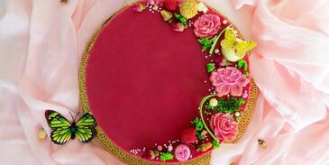 малиновый чизкейк