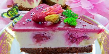 малиновый чизкейк