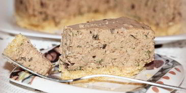 печеночный чизкейк с орехами и грибами