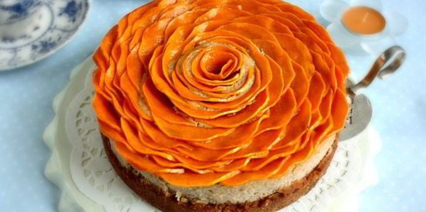 Рецепт пряного чизкейка тыквенная роза