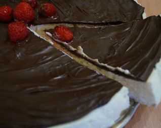 Творожный чизкейк без выпечки с маршмеллоу и нутеллой