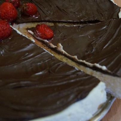 Творожный чизкейк без выпечки с маршмеллоу и нутеллой