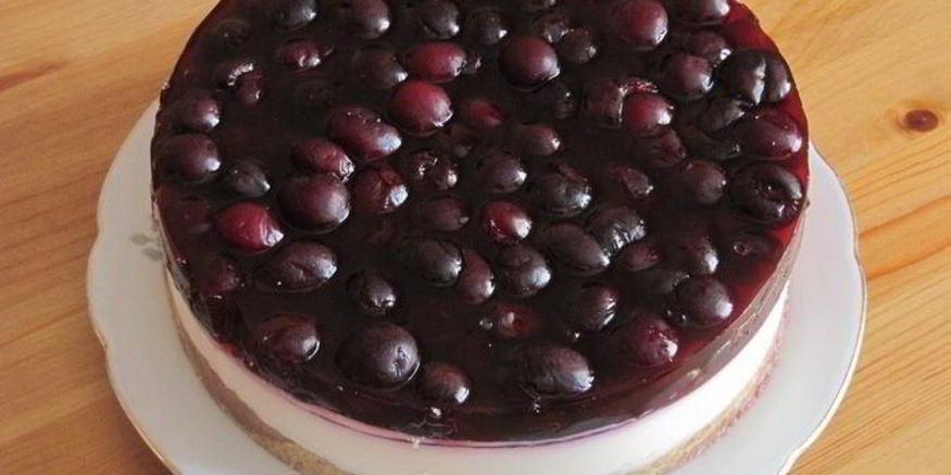 Рецепт творожного чизкейка с вишней без выпечки