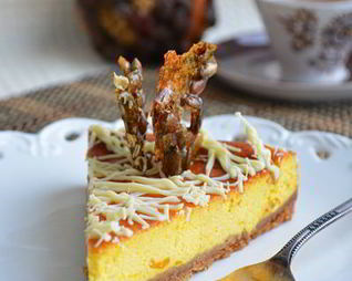 Тыквенный чизкейк с белым шоколадом